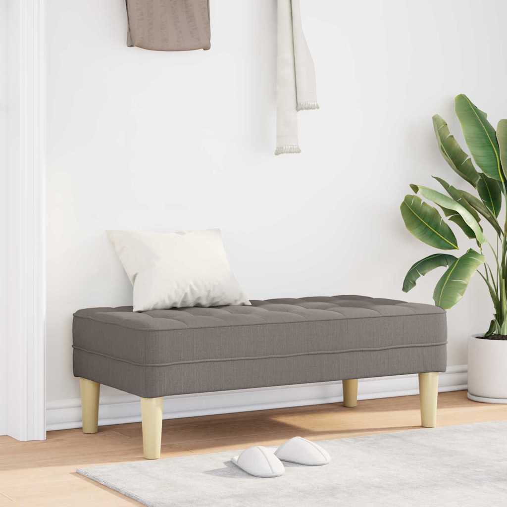 vidaXL Banco Taupé 113 x 57 x 39 cm tela