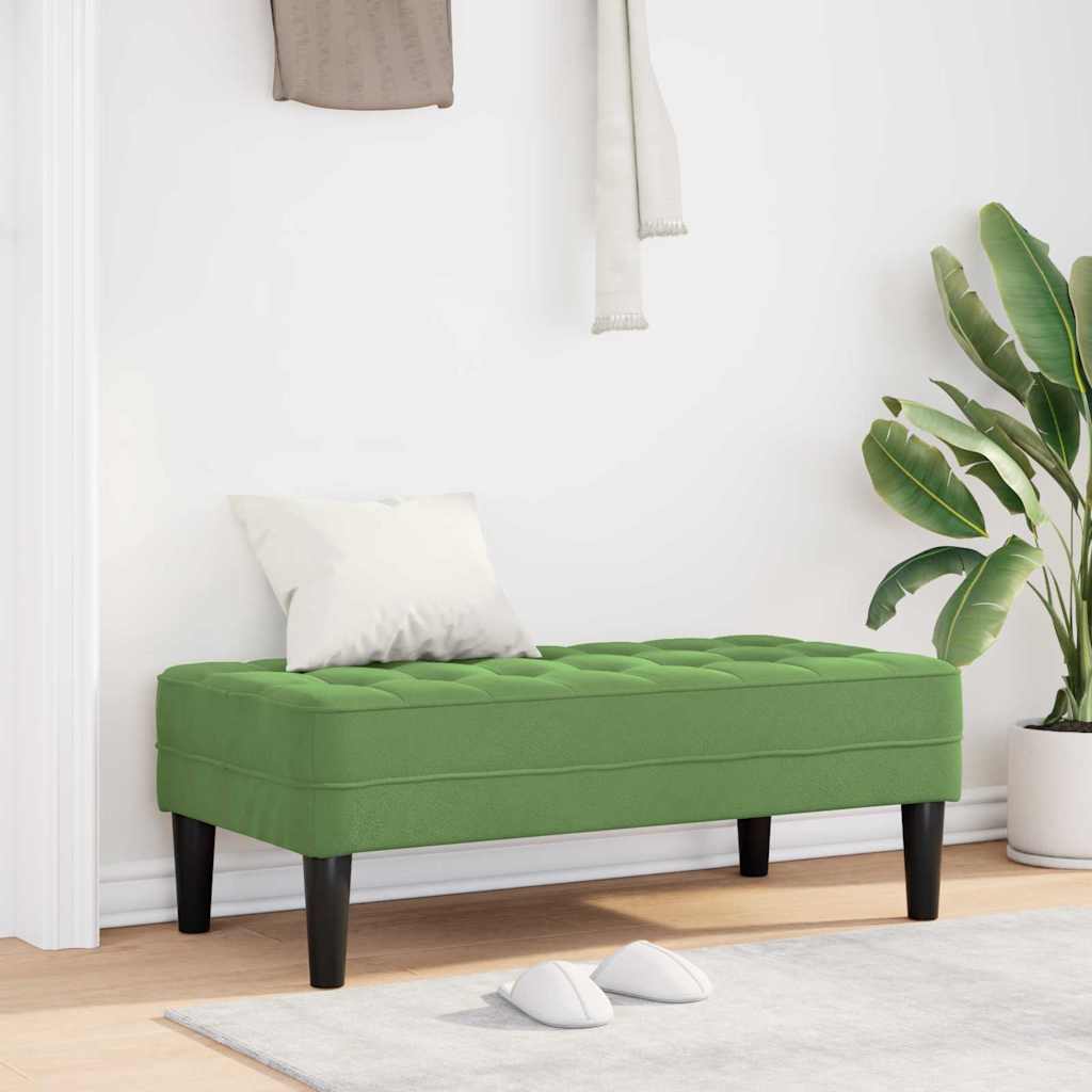 vidaXL Banco con cojín Verde claro 113 x 57 x 39 cm Terciopelo