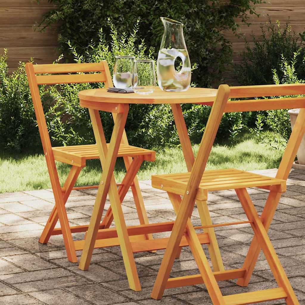 vidaXL Mesa de Jardín Natural 60 x 60 x 72 cm Madera de Acacia Sólida