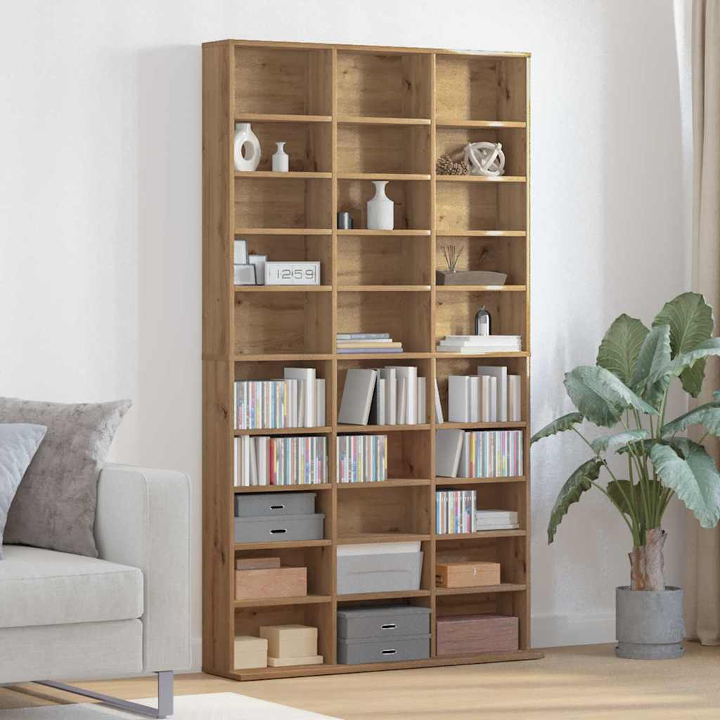 vidaXL Cabinet para CDs Roble artisan 101 x 23 x 177,5 cm