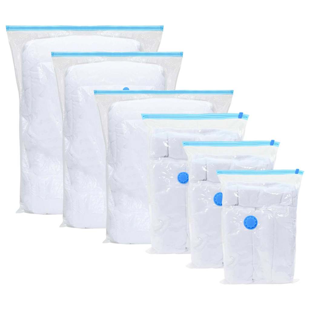 vidaXL Bolsas de almacenamiento 20 uds. Transparente y Azul 70 x 50 cm