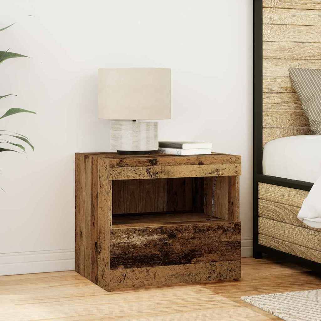 vidaXL Armario de Noche Madera vieja 50 x 40 x 45 cm