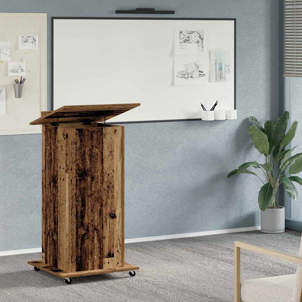 vidaXL Podio Madera vieja Madera de ingeniería 55 x 55 x 107 cm
