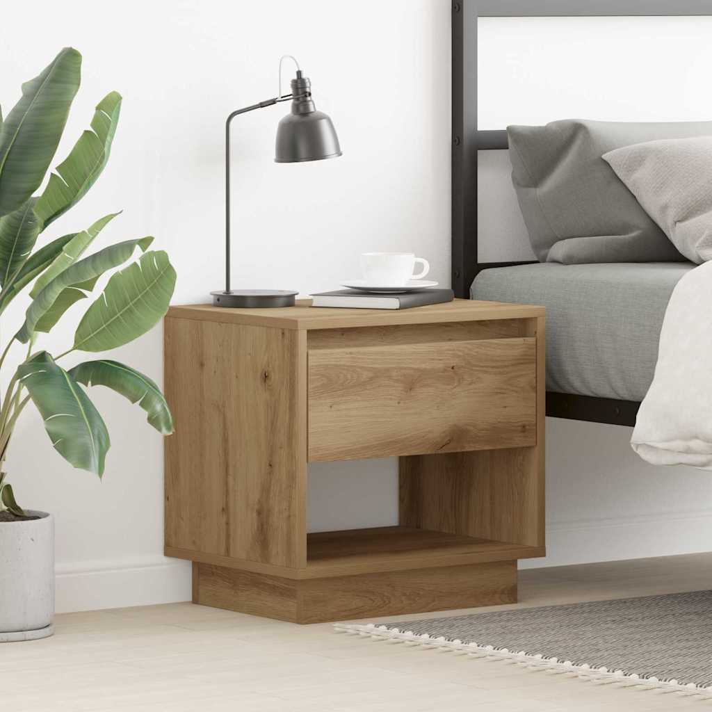 vidaXL Mesita de Noche Roble artisan 45 x 34 x 44 cm