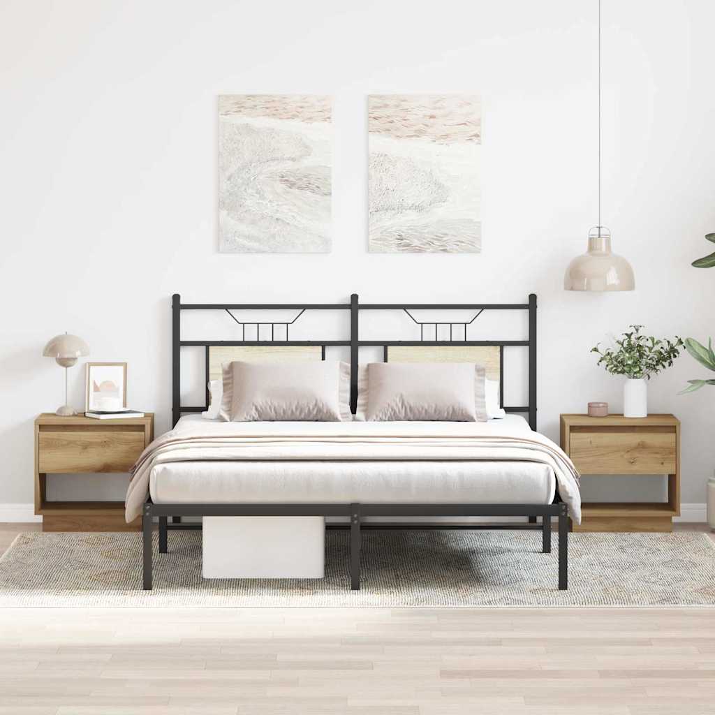 vidaXL Mesita de Noche 2 uds. Roble artisan 45 x 34 x 44 cm