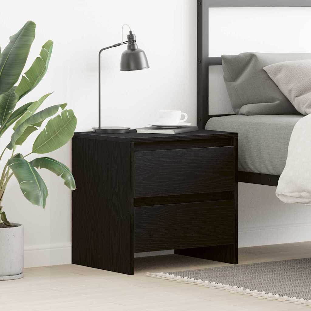 vidaXL Armario de Noche Roble Negro 45 x 34 x 44,5 cm