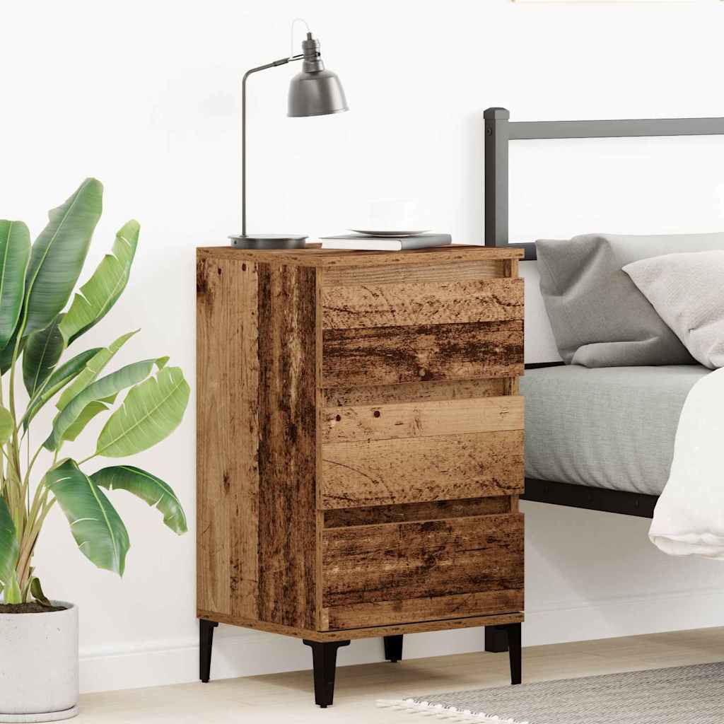 vidaXL Armario de Noche Madera vieja 45 x 35 x 44 cm