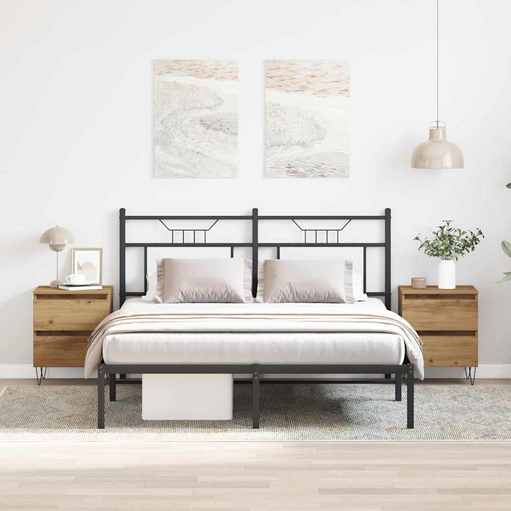 vidaXL Armario de Noche 2 uds. Roble artisan 40 x 35 x 50 cm