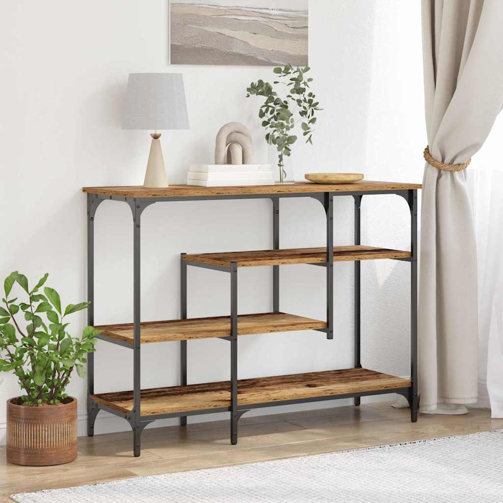 vidaXL Mesa Consola Madera vieja 100 x 35 x 75 cm