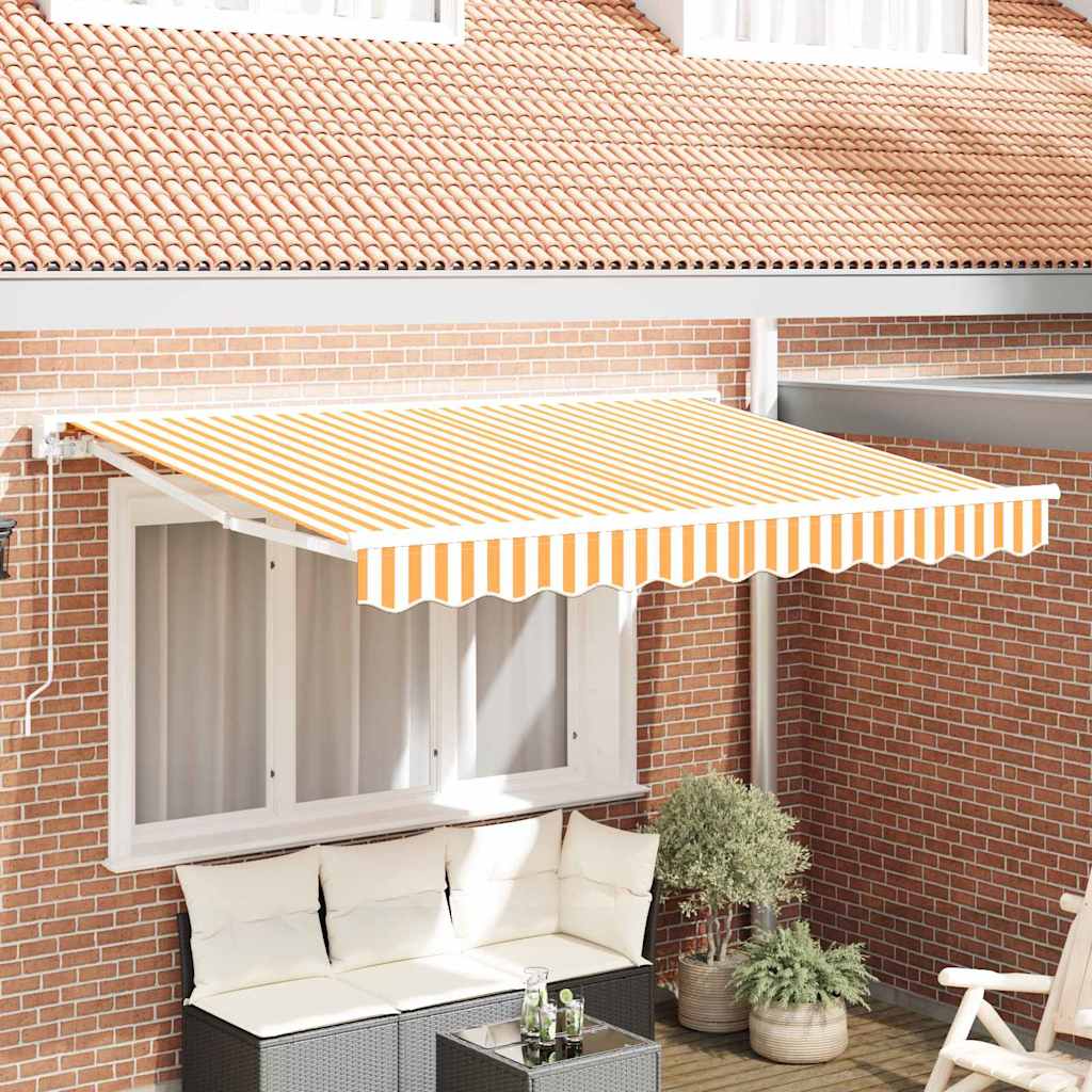 vidaXL Estructura del Toldo Amarillo y blanco 250 x 200 cm