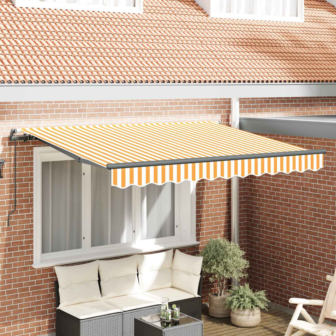 vidaXL Toldo retráctil Amarillo 250 x 200 cm tela