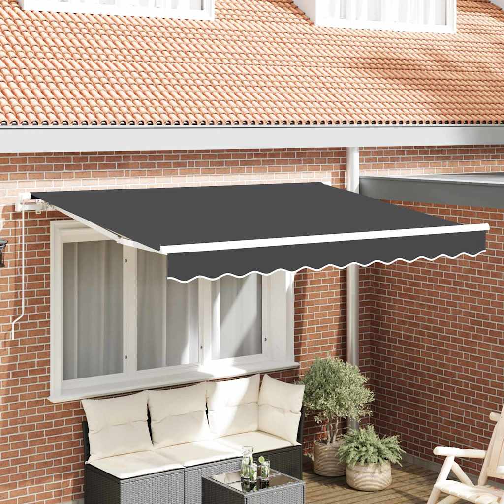 vidaXL Toldo retráctil Antracita 300 x 200 cm tela