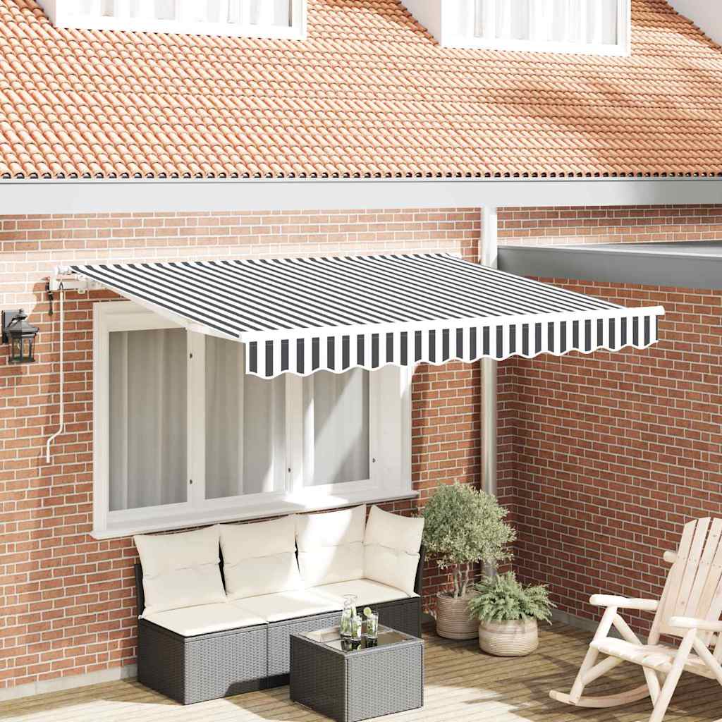 vidaXL Toldo retráctil Antracita 350 x 200 cm tela