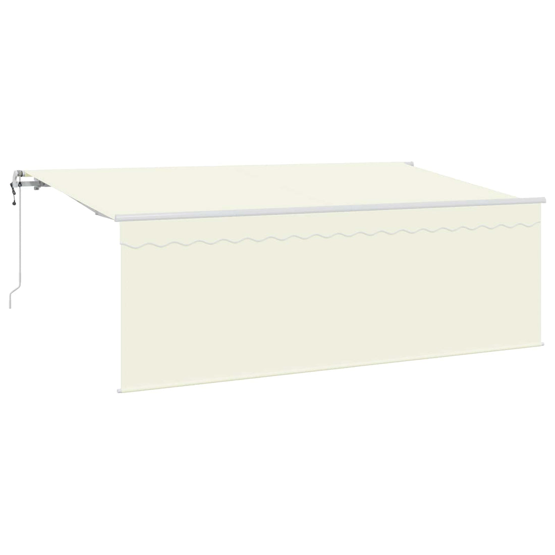 vidaXL Toldo retráctil Crema 400 x 200 cm Poliéster y Aluminio