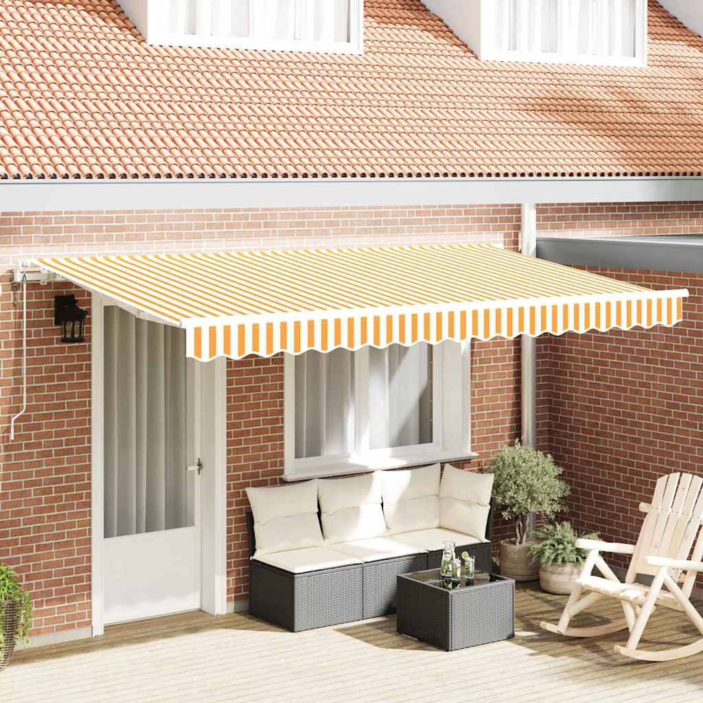 vidaXL Toldo retráctil Amarillo 400 x 200 cm tela