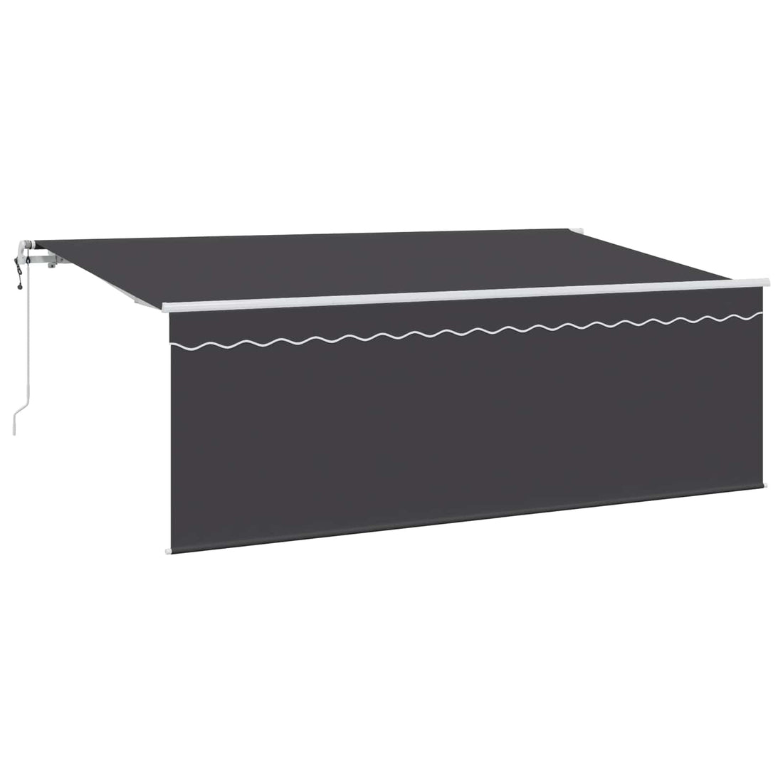 vidaXL Toldo retráctil Antracita 400 x 200 cm Poliéster y Aluminio
