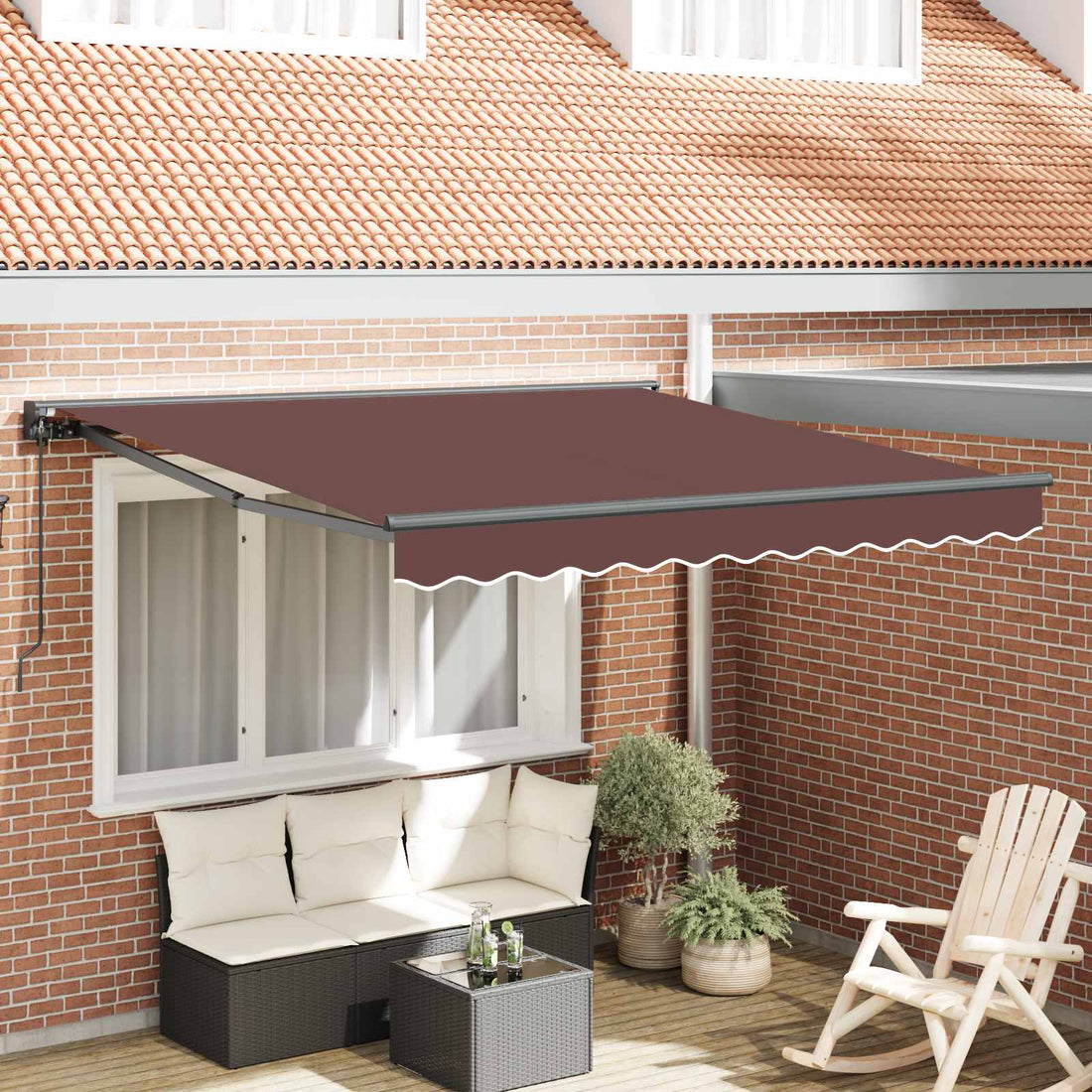 vidaXL Estructura del Toldo Marrón 300 x 250 cm
