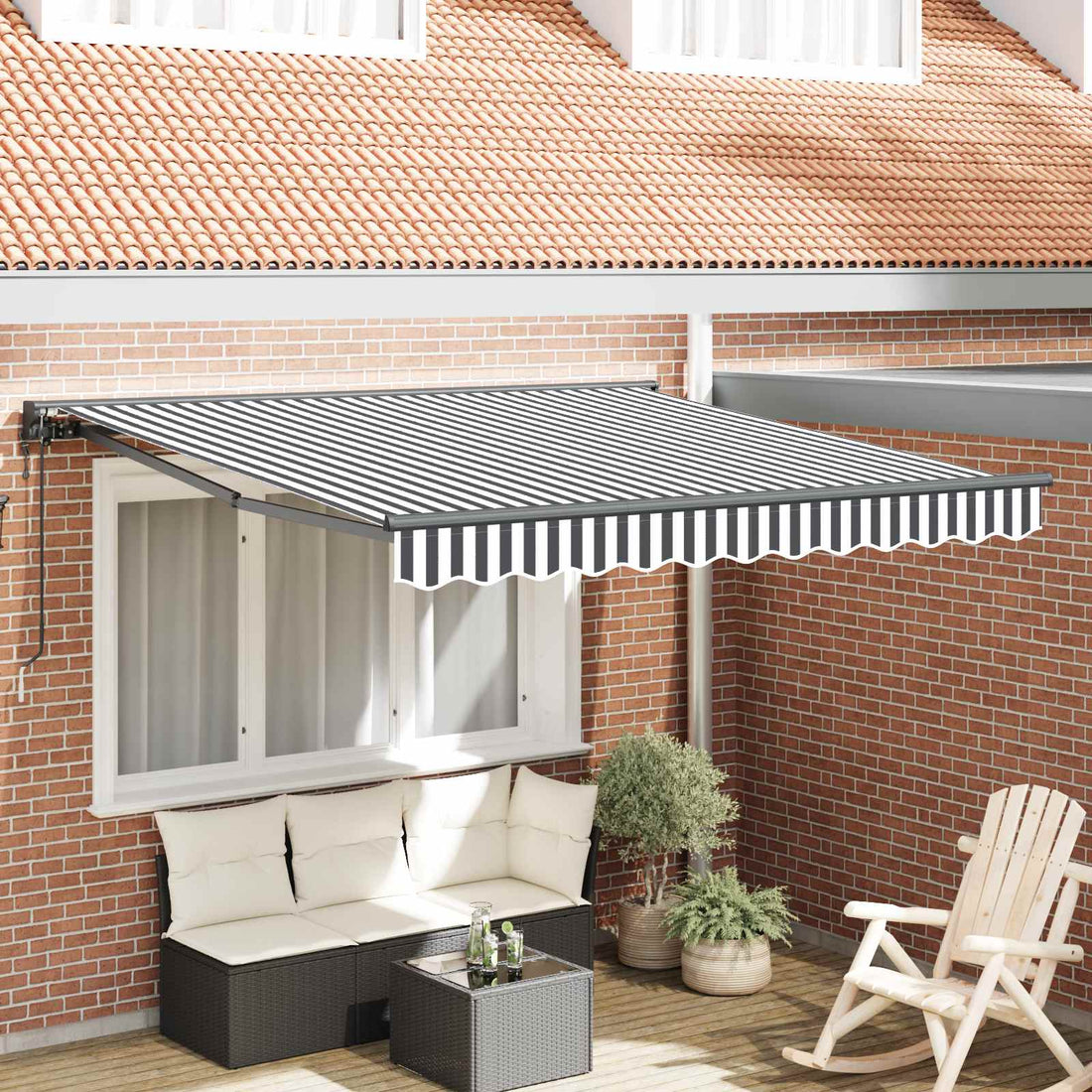 vidaXL Estructura del Toldo Antracita y Blanco 300 x 250 cm