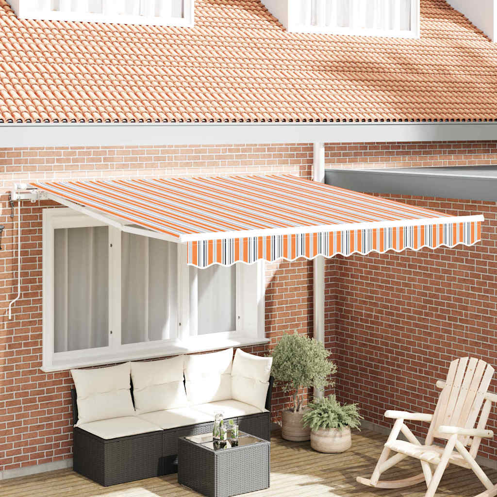 vidaXL Toldo retráctil Multicolor 300 x 250 cm Tela y Aluminio