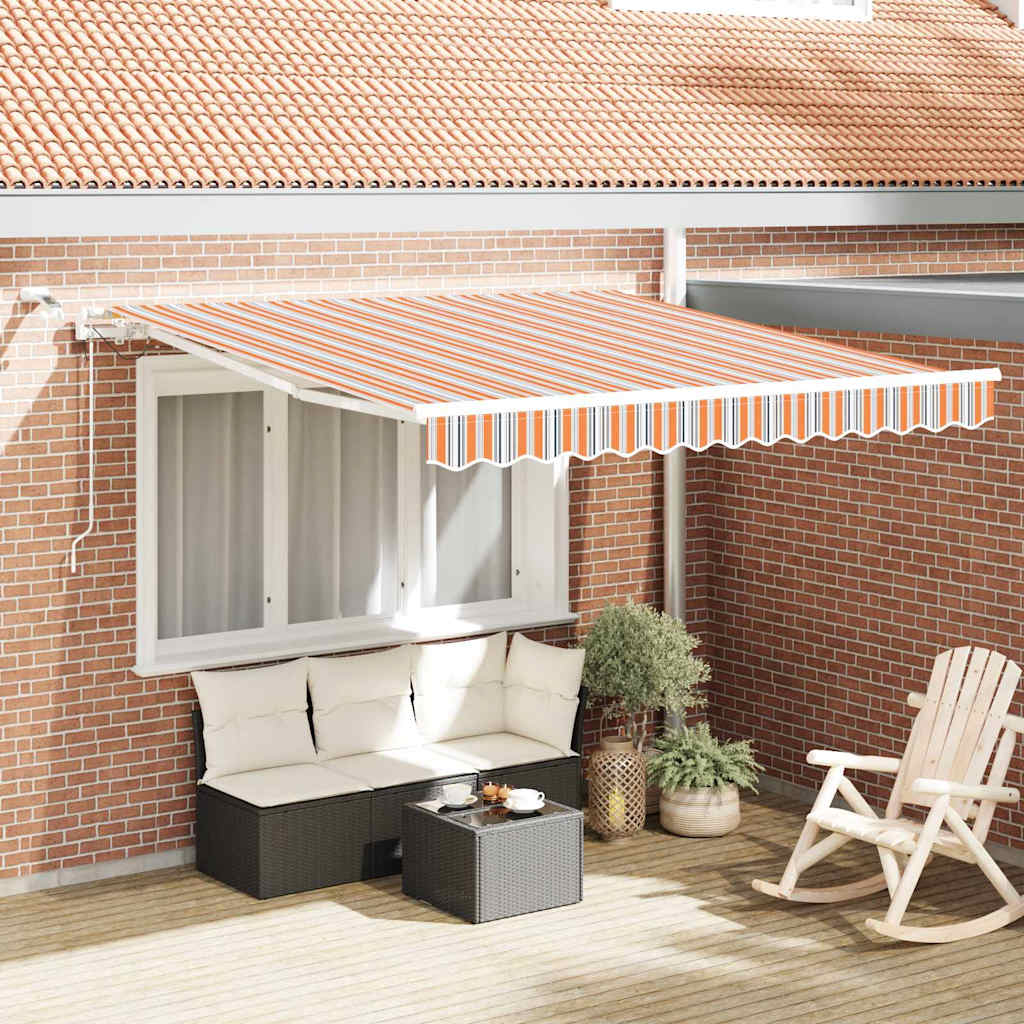 vidaXL Toldo retráctil Multicolor 300 x 250 cm Poliéster