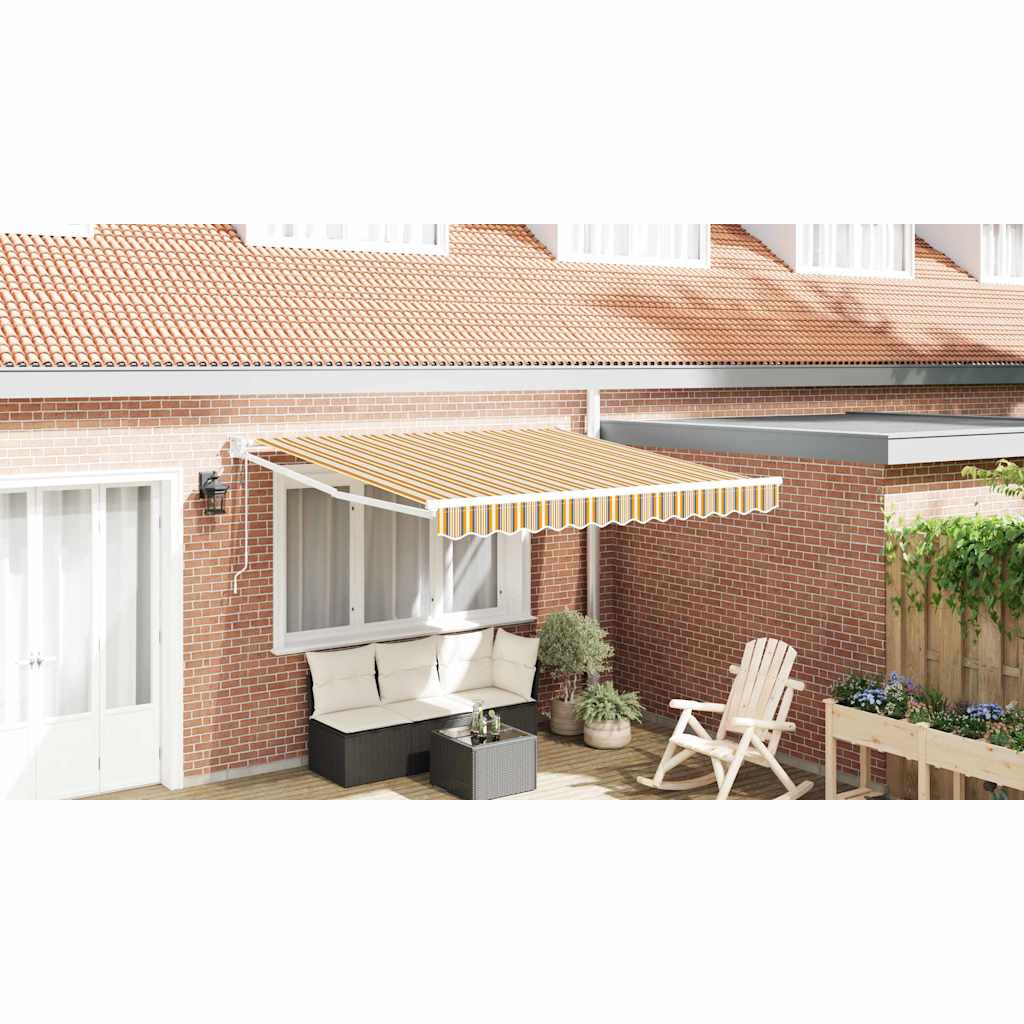 vidaXL Toldo retráctil Multicolor 300 x 250 cm Poliéster y metal