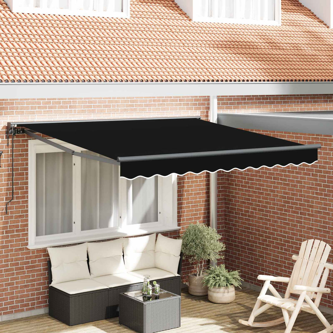 vidaXL Estructura del Toldo Negro 300 x 250 cm