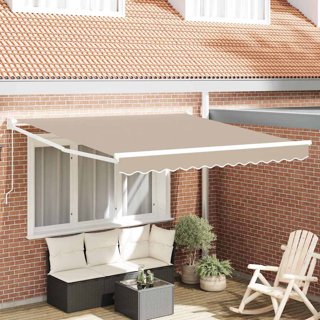 vidaXL Toldo retráctil Beige 300 x 250 x 165 cm