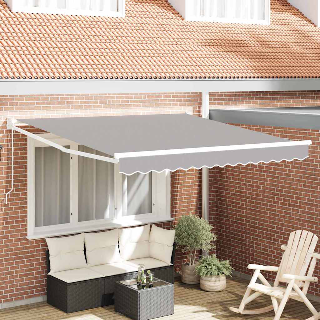 vidaXL Toldo retráctil Gris Claro 300 x 250 x 165 cm