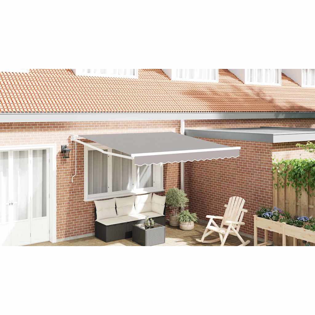 vidaXL Toldo retráctil Gris Claro 300 x 250 x 165 cm Poliéster y metal