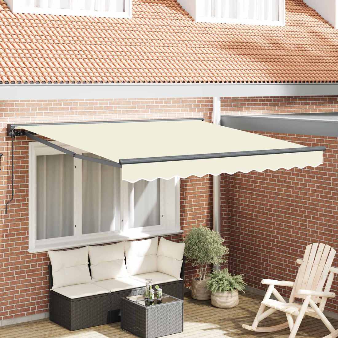 vidaXL Estructura del Toldo Crema 350 x 250 cm