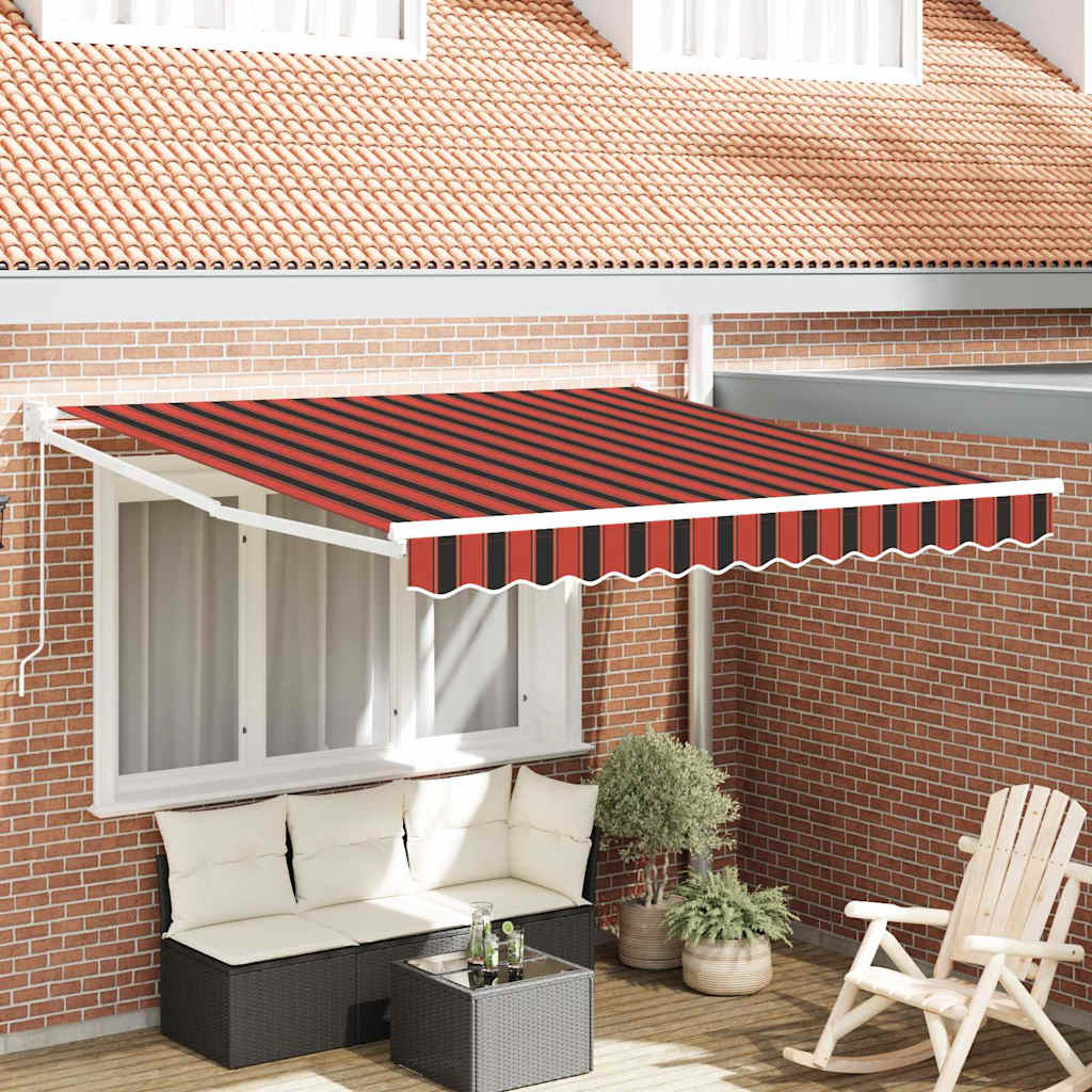 vidaXL Toldo retráctil Naranja y Marrón 350 x 250 x 165 cm