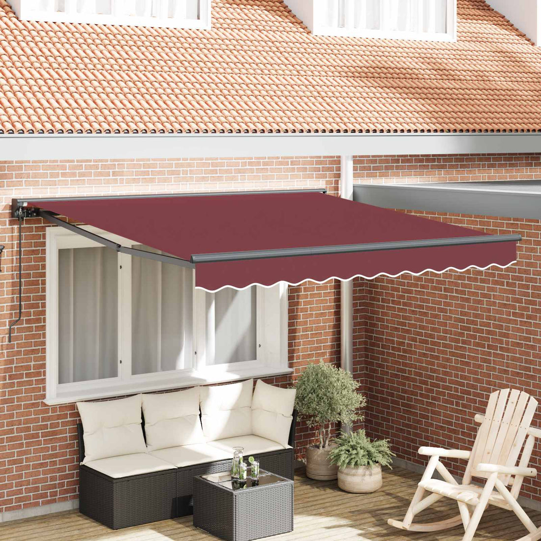 vidaXL Estructura del Toldo Burdeos 350 x 250 cm