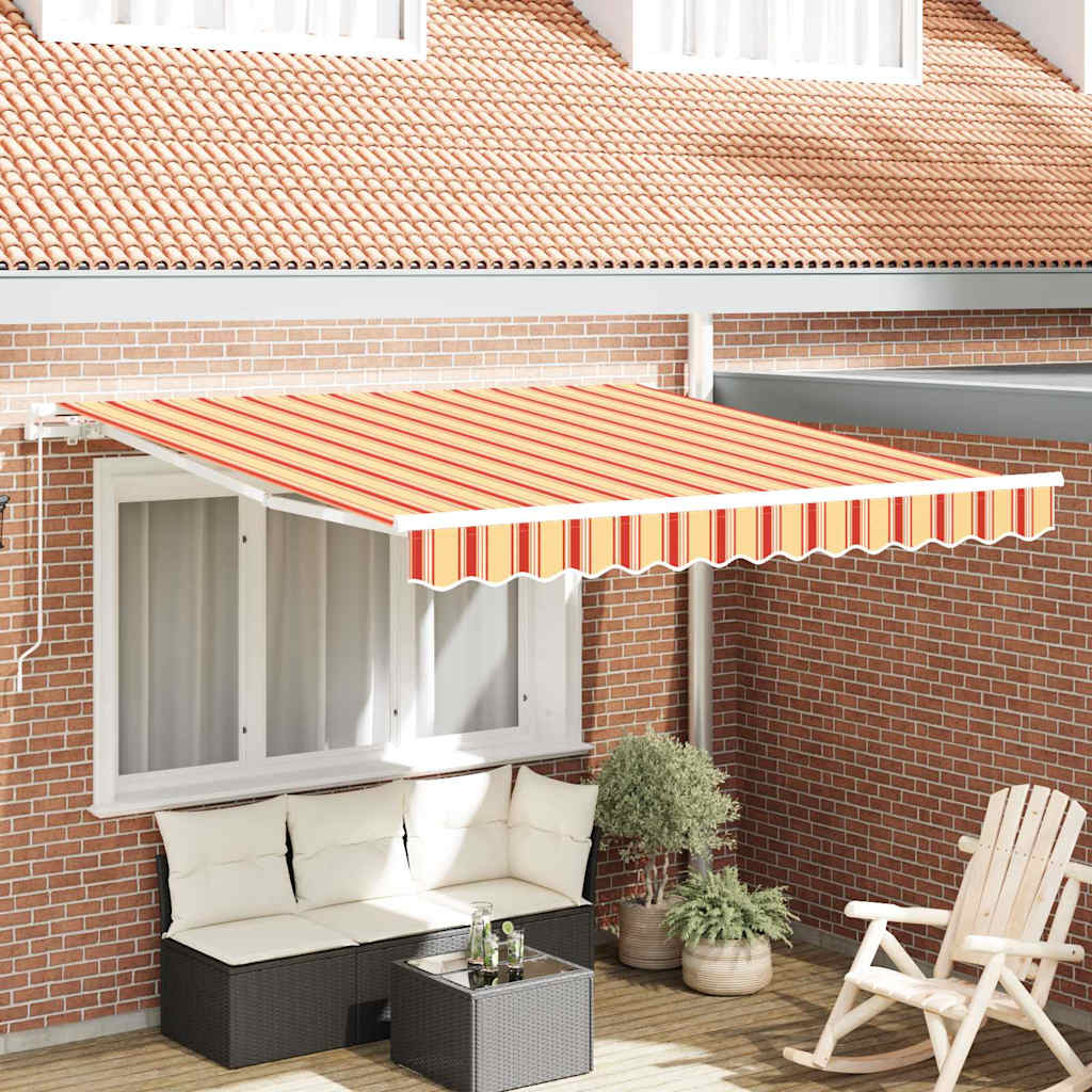 vidaXL Toldo retráctil Amarillo y Naranja 350 x 250 x 165 cm