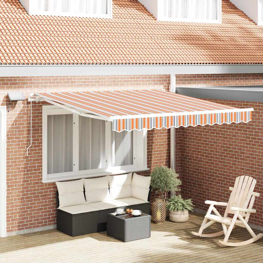 vidaXL Toldo retráctil Multicolor 350 x 250 cm Tela y Aluminio