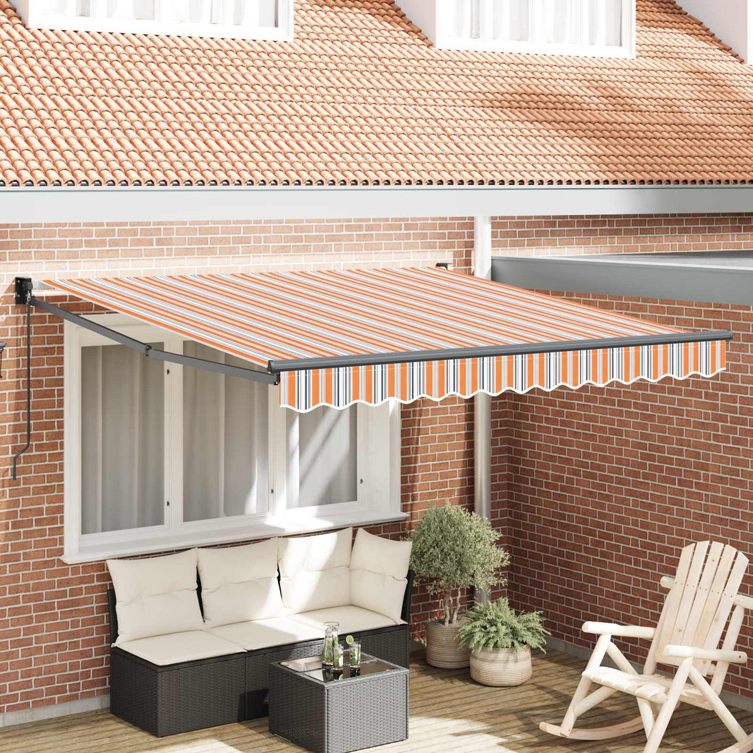 vidaXL Toldo retráctil Multicolor 350 x 250 cm
