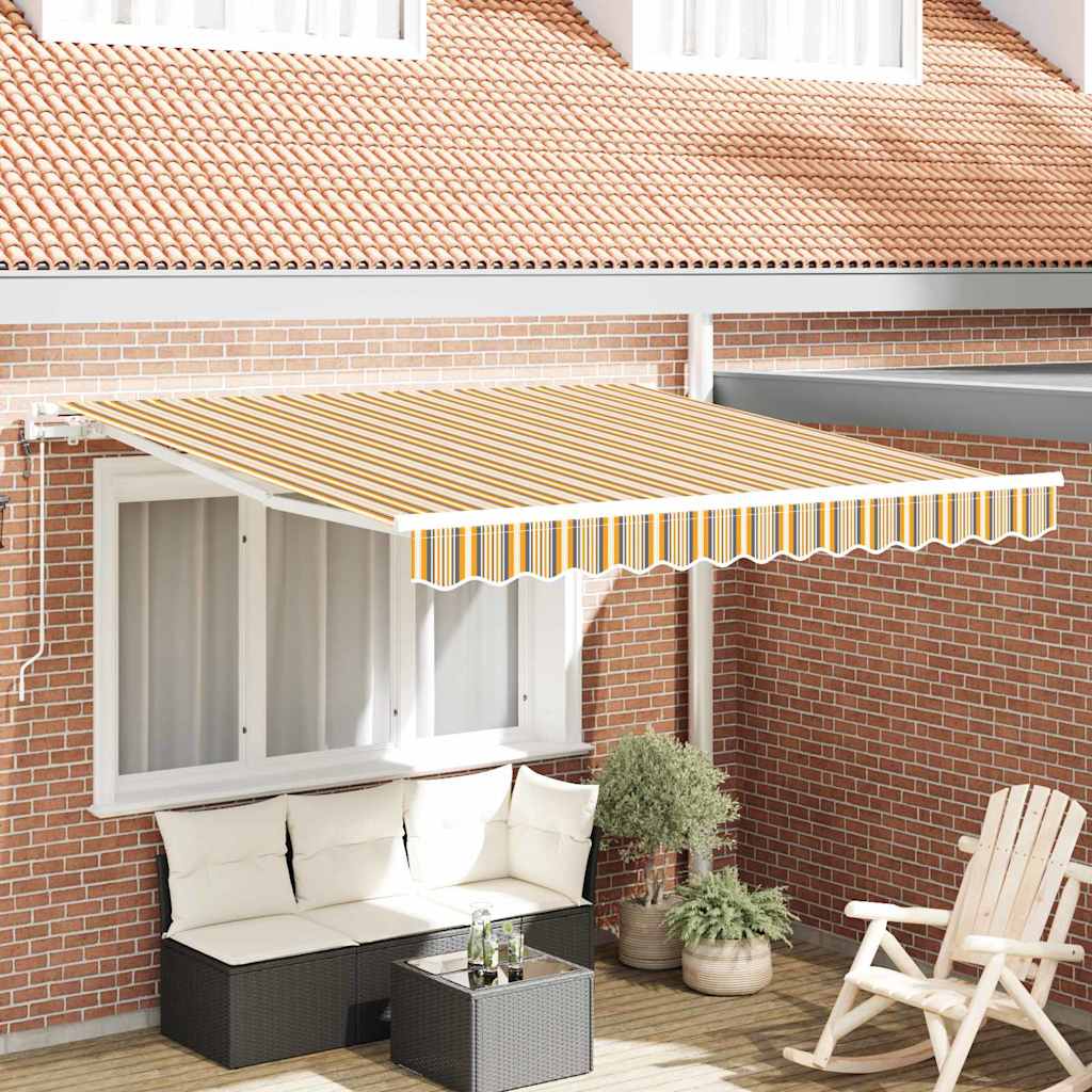 vidaXL Toldo retráctil Multicolor 350 x 250 cm Tela y Aluminio