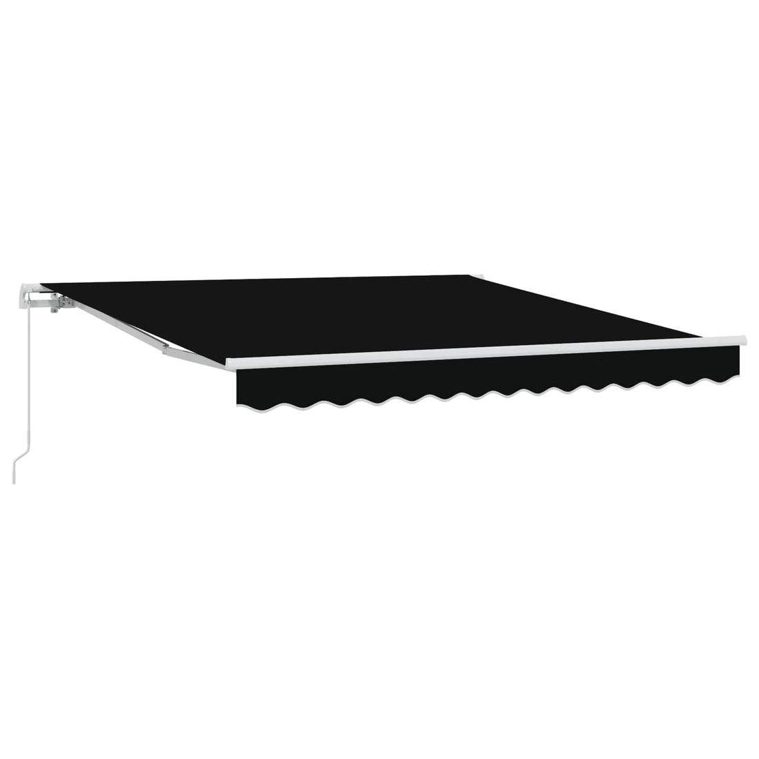 vidaXL Toldo retráctil Negro 350 x 250 cm Poliéster y Aluminio
