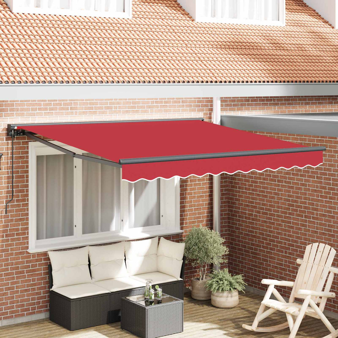 vidaXL Estructura del Toldo Rojo 350 x 250 cm