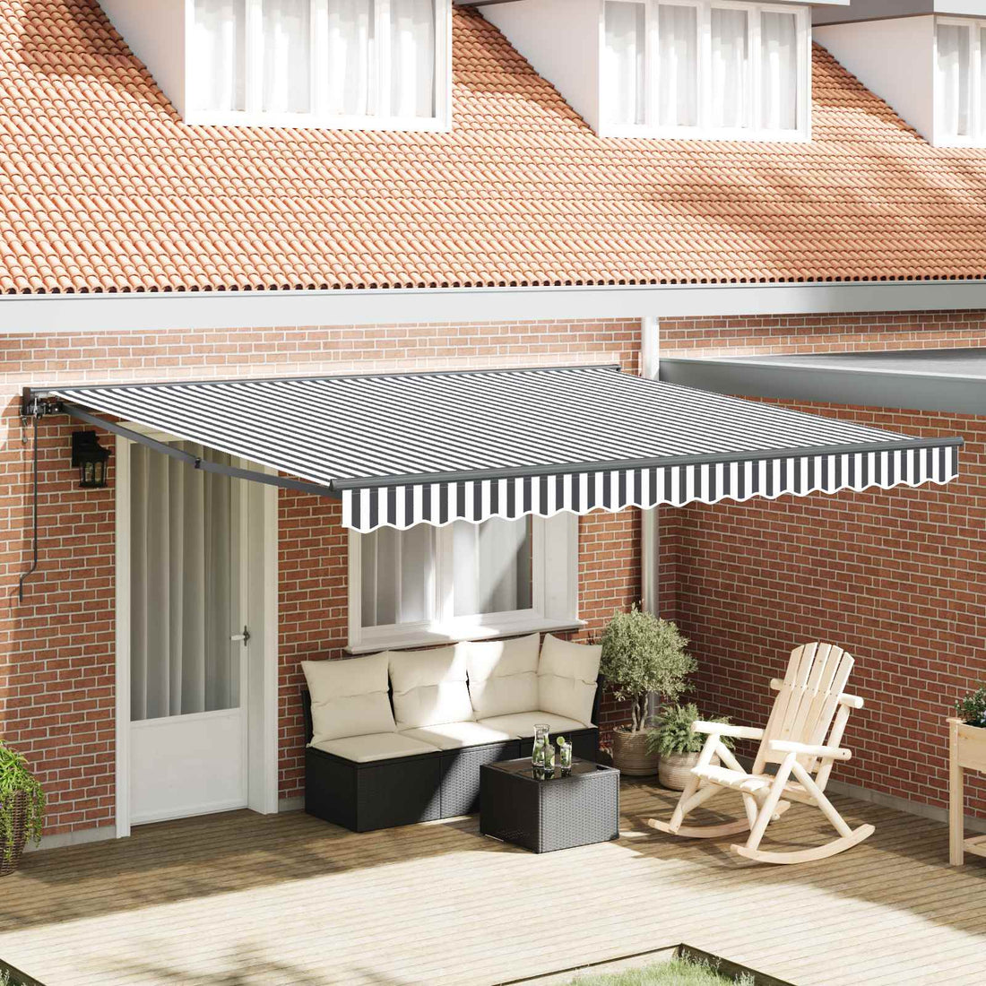 vidaXL Estructura del Toldo Antracita y Blanco 400 x 300 cm