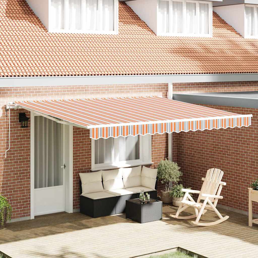 vidaXL Toldo retráctil Multicolor 400 x 300 cm Tela y Aluminio