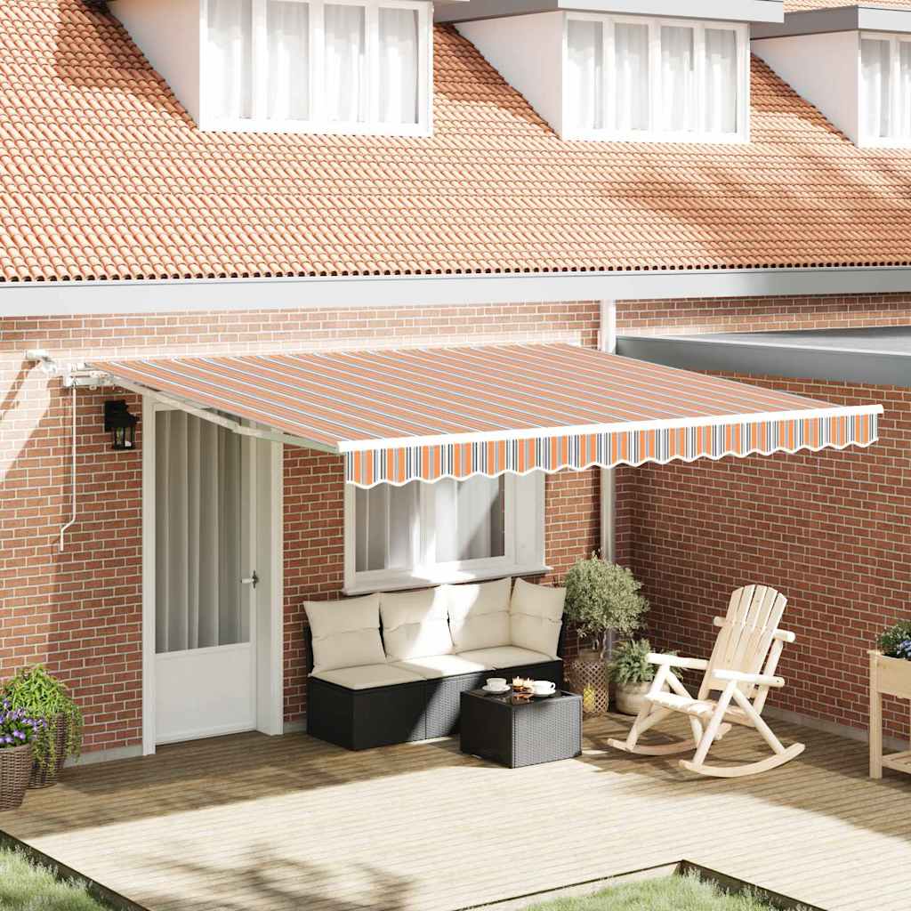 vidaXL Toldo retráctil Multicolor 400 x 300 cm Poliéster