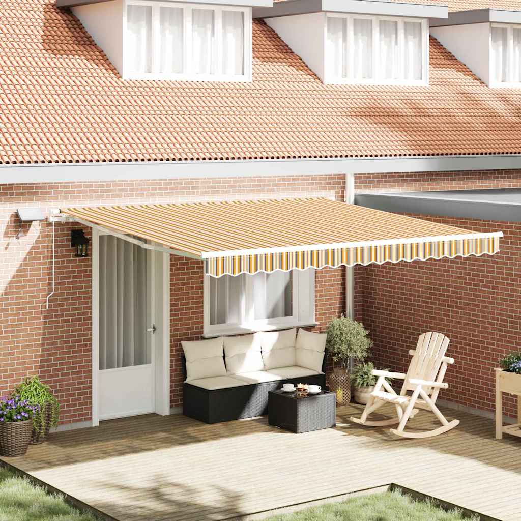vidaXL Toldo retráctil Multicolor 400 x 300 cm Tela y Aluminio
