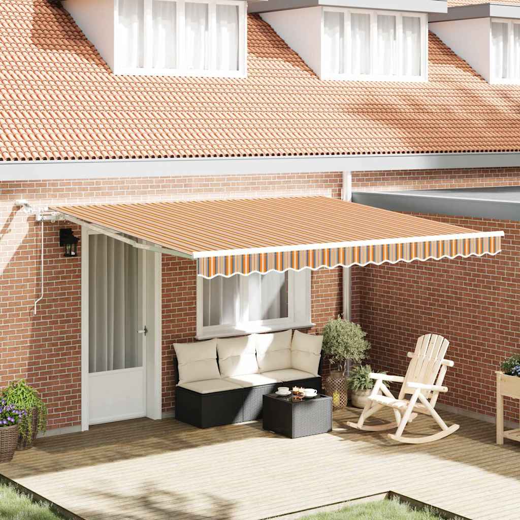 vidaXL Toldo retráctil Multicolor 400 x 300 cm Poliéster