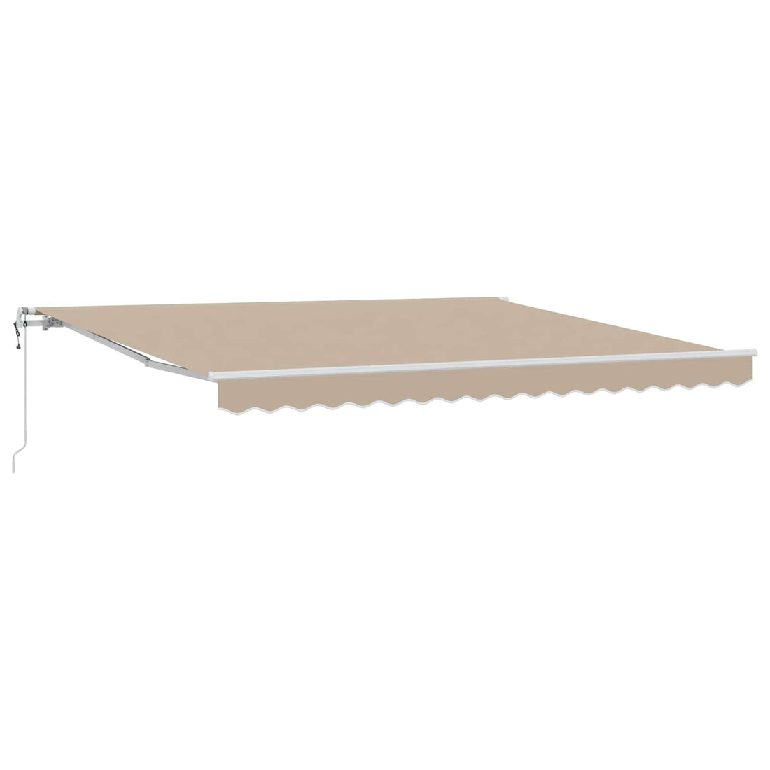 vidaXL Toldo retráctil Beige 400 x 300 cm Tela y Aluminio