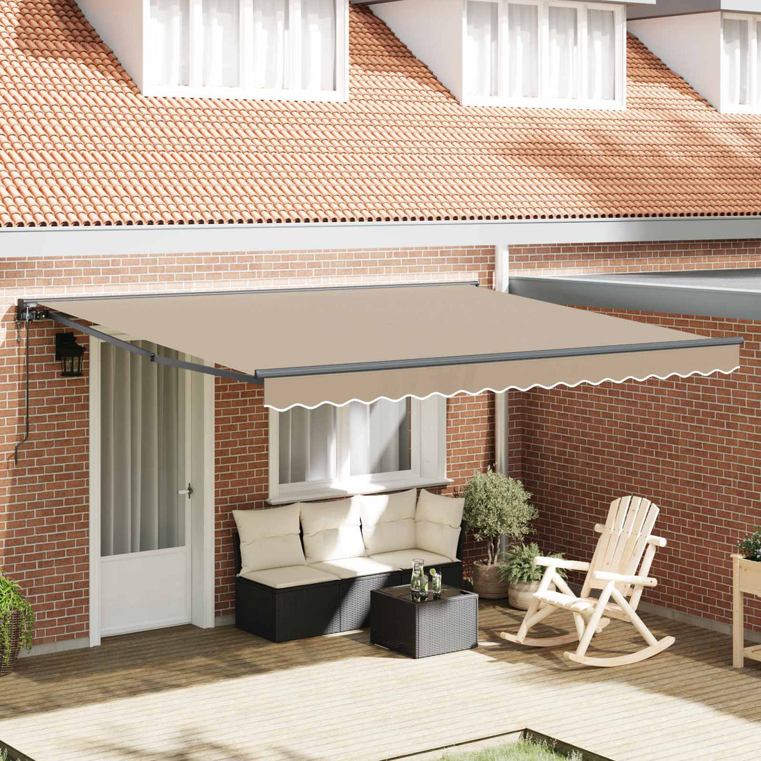 vidaXL Estructura del Toldo Beige 400 x 300 cm