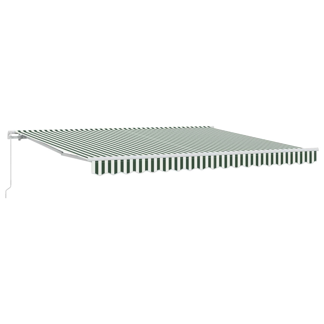 vidaXL Toldo retráctil Verde y blanco 400 x 300 cm