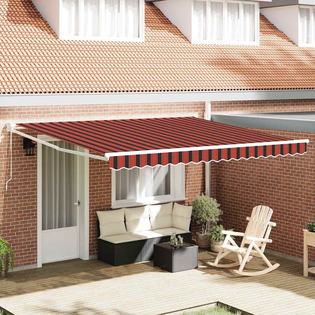 vidaXL Toldo retráctil Amarillo y Naranja 400 x 350 cm
