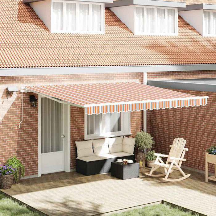 vidaXL Toldo retráctil Multicolor 400 x 300 cm Tela y Aluminio