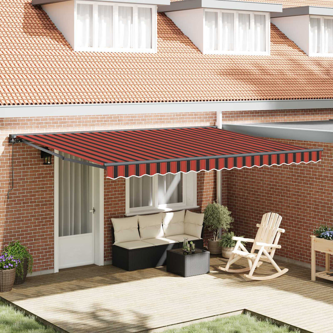 vidaXL Estructura del Toldo Naranja y Negro 450 x 300 cm
