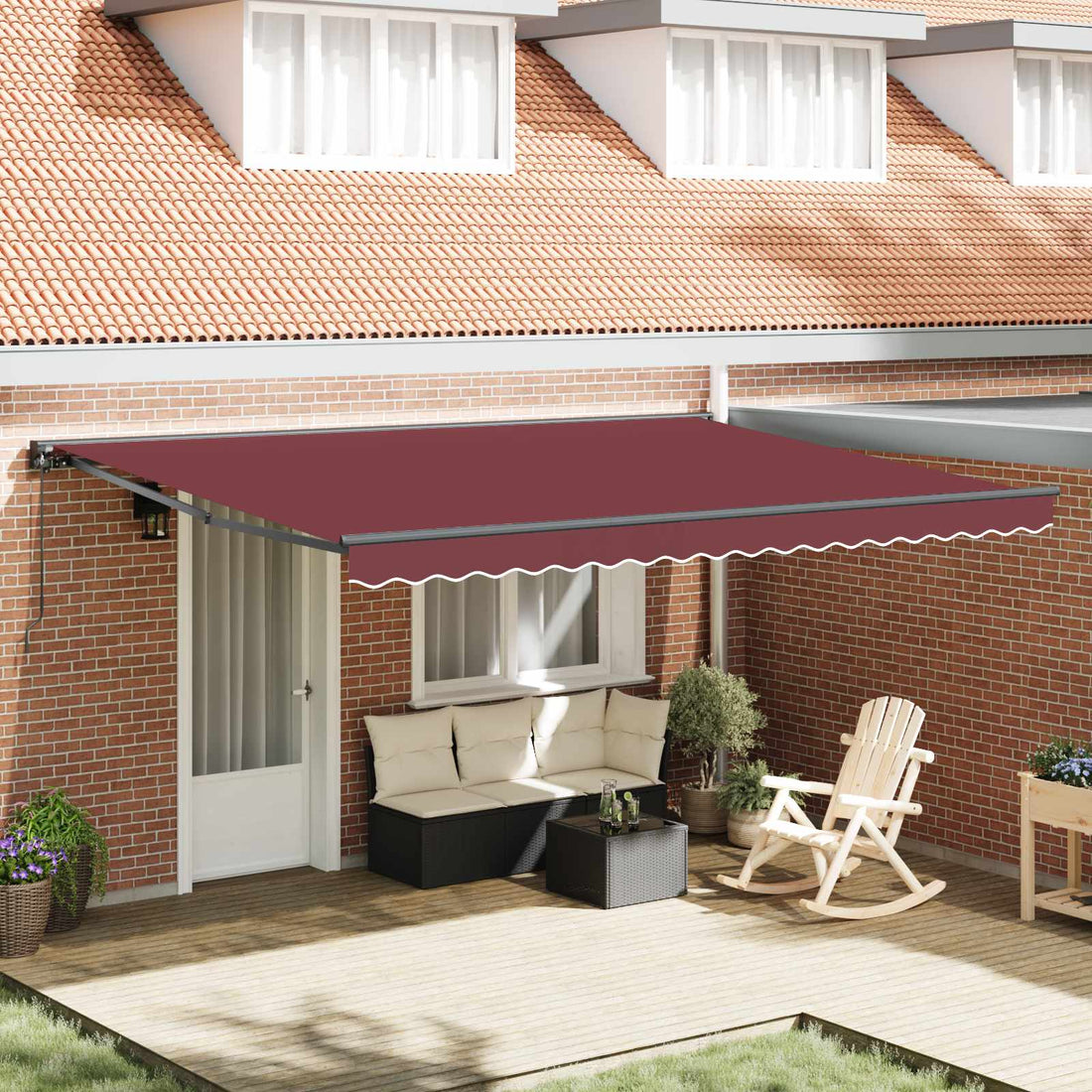 vidaXL Estructura del Toldo Burdeos 450 x 300 cm
